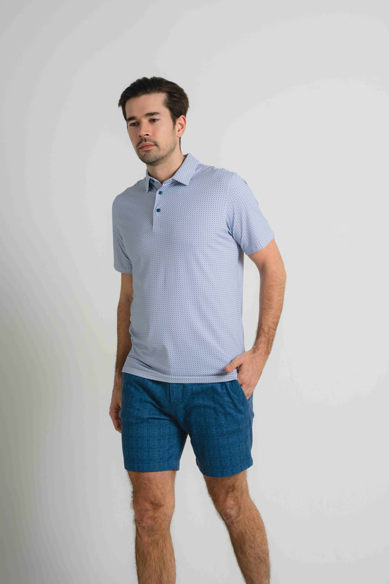 Wholesale,American Heritage, American Heritage Navy Braid Print Performance Polo, Blue, Small-40-TagSMedium-42-TagMLarge-45-TagLExtra Large-48-TagXLExtra Extra Large-50-TagXXL