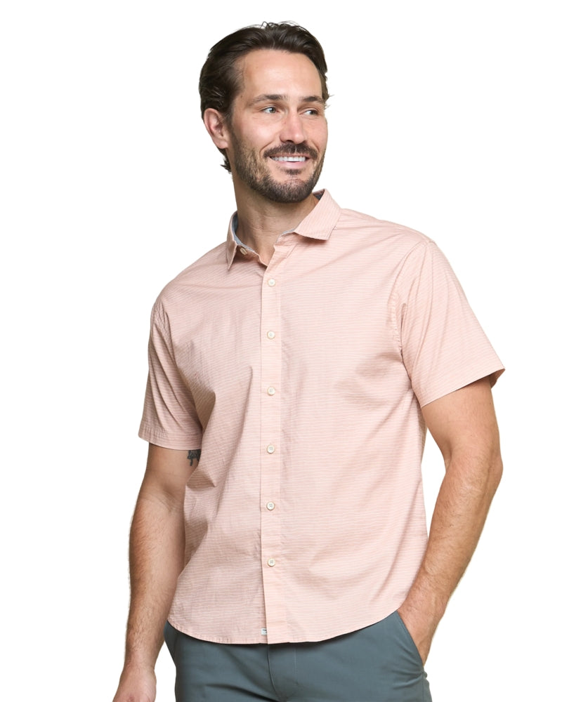 Wholesale,Fundamental Coast, Fundamental Coast Rose Wave Stripe Shirt, Pink, Medium-44-TagMLarge-47-TagLExtra Large-50-TagXL