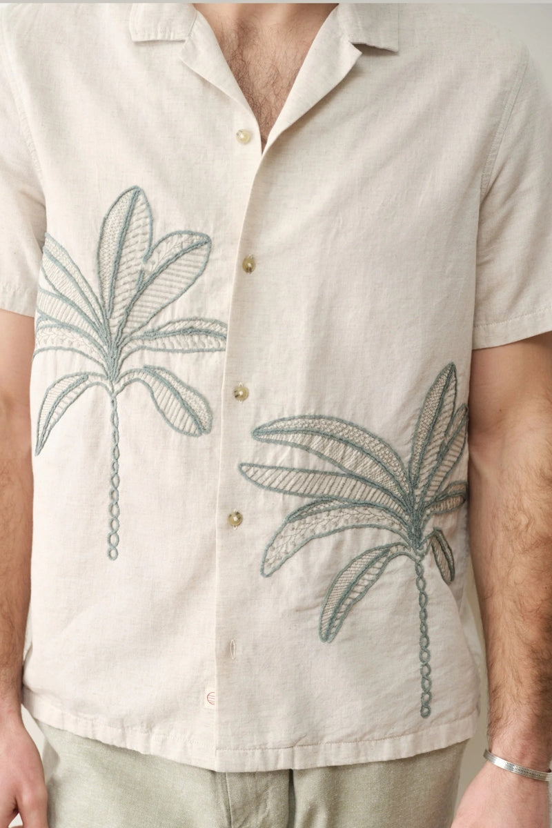 Wholesale,Marine Layer, Marine Layer Cream Embroidered Textured Resort Shirt, Cream, Small-44-TagSMedium-46-TagMLarge-48-TagLExtra Large-51-TagXLExtra Extra Large-54-TagXXL