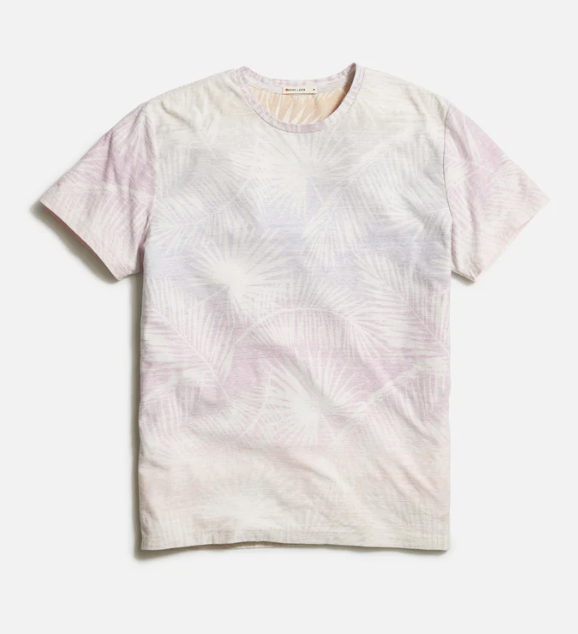 Marine Layer Ombre Palm All Over Graphic Signature Crew Tee