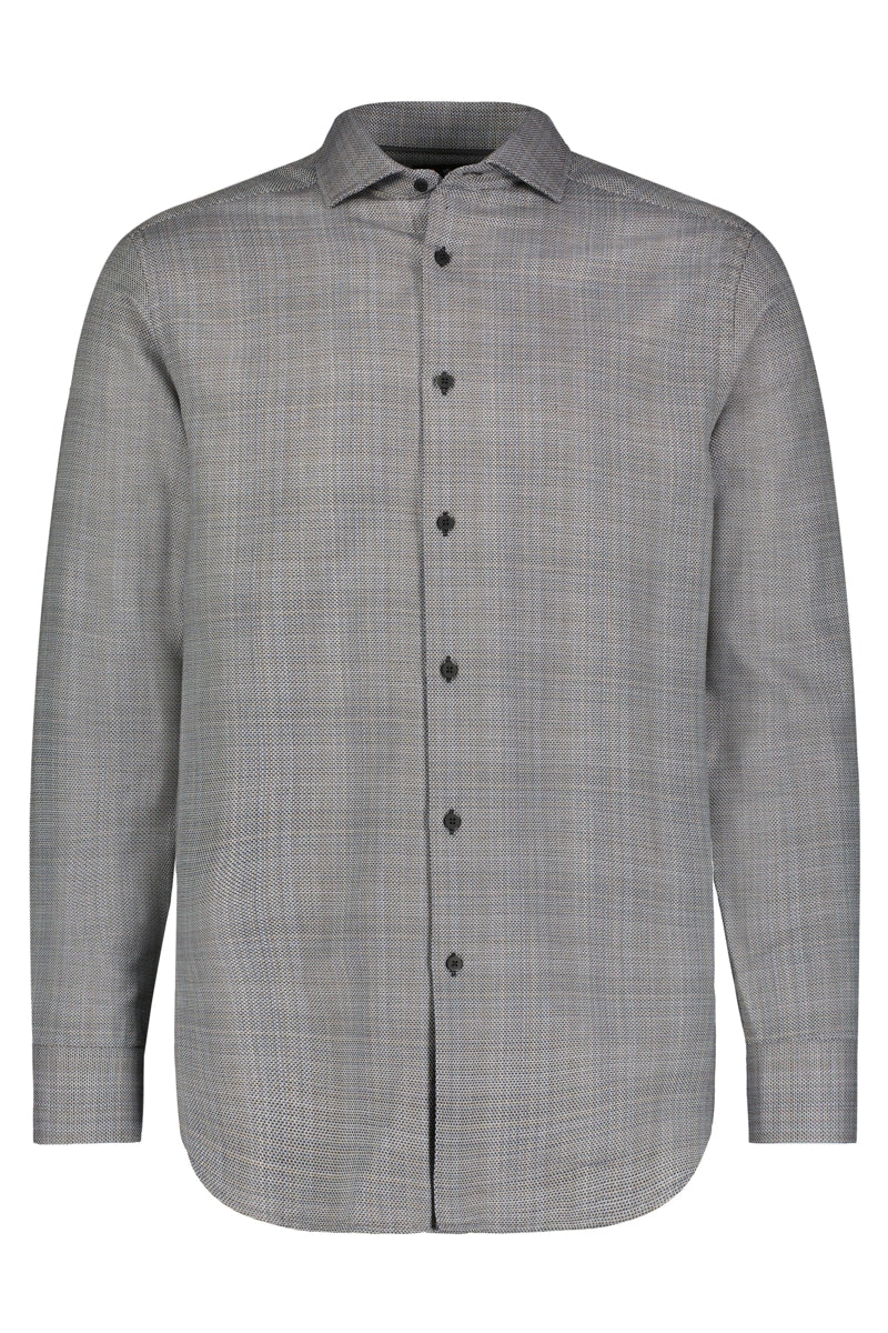 Wholesale,Luchiano Visconti, Luchiano Visconti Charcoal Tri Color Basket Weave Shirt, Grey, Extra Large-51-TagXL