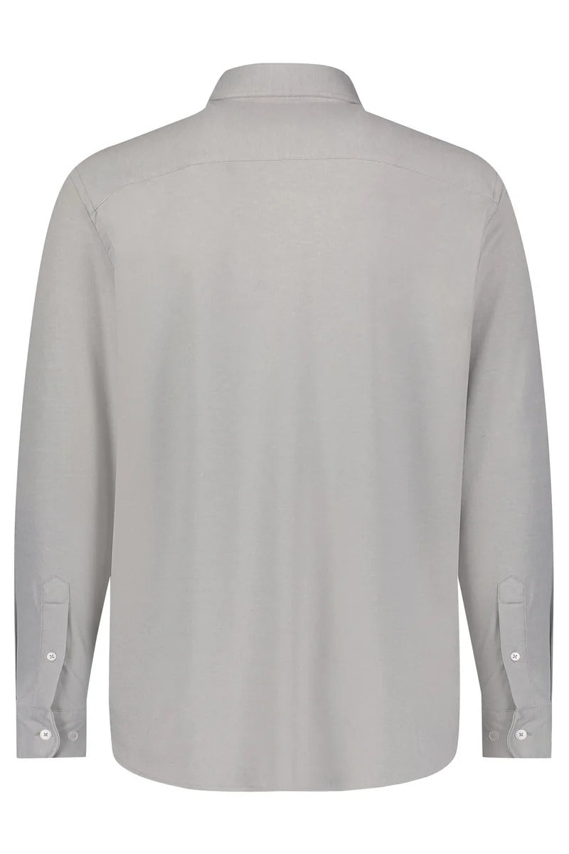 Wholesale,Luchiano Visconti, Luchiano Visconti Grey All Way Stretch Micro Melange Knit Shirt, Grey, Large-47-TagL