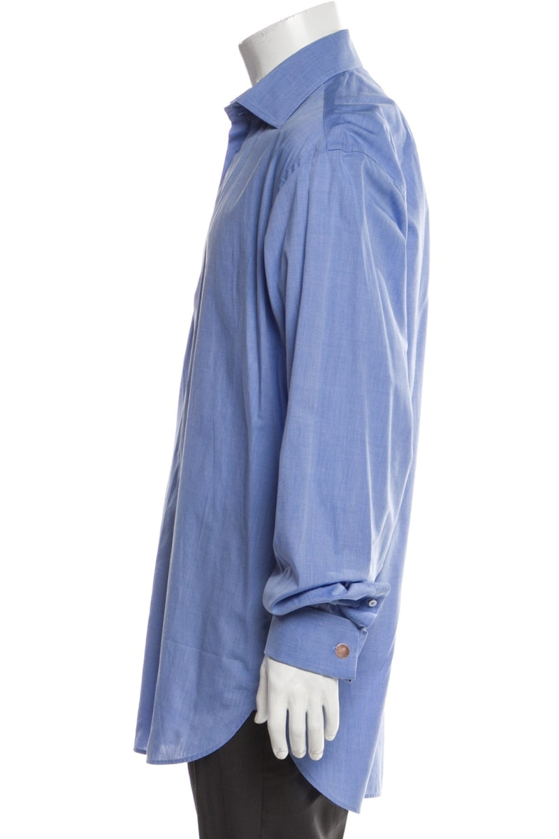 RealReal,Giorgio Armani, Giorgio Armani Blue Long Sleeve Dress Shirt, Blue, Large-46-TagXL