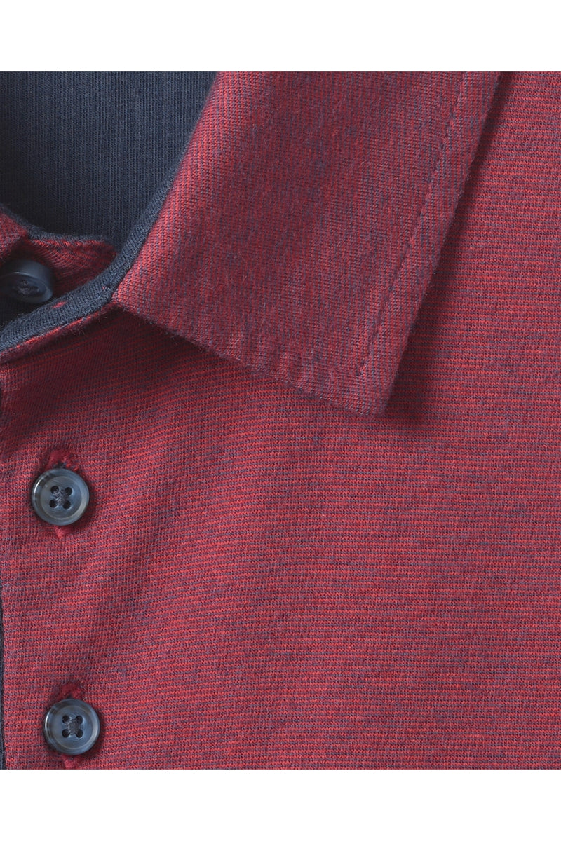 Wholesale,Johnston & Murphy, Johnston & Murphy Burgundy/Navy Pima Cotton Fine Stripe Polo, Red, Small-40-TagSLarge-46-TagLExtra Large-50-TagXL