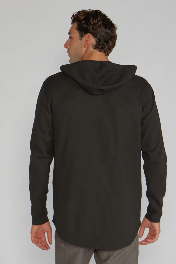 Wholesale,BYLT, BYLT Black Thermal Drop-Cut Hoodie, Black, Large-43-TagL