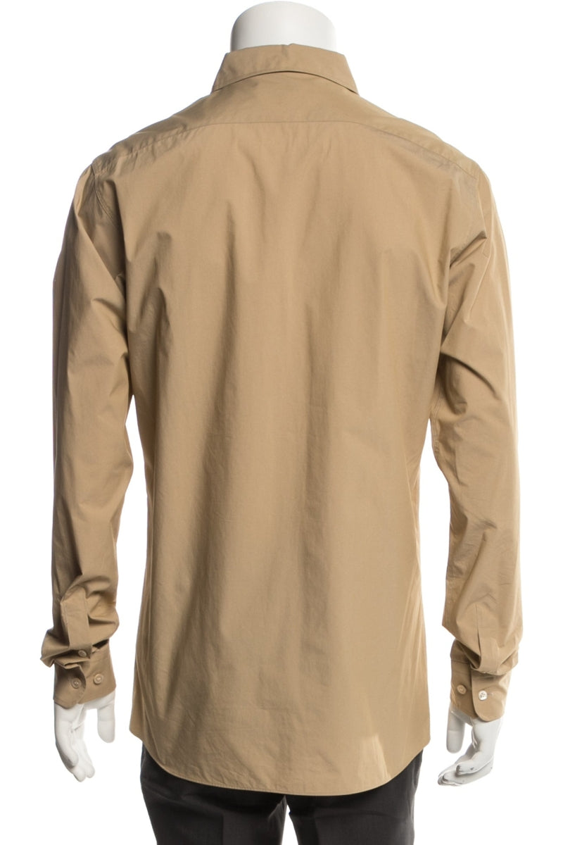 RealReal,MOUSSY, Moussy Vintage Tan Long Sleeve Dress Shirt, Tan, Large-43-TagL
