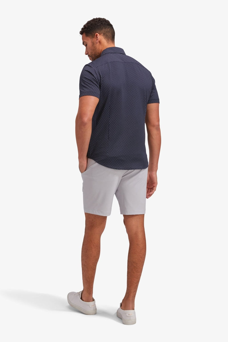 Wholesale,Mizzen + Main, Mizzen + Main Navy Dot Print No-Tuck Trim Shirt, Blue, Medium-43-TagM