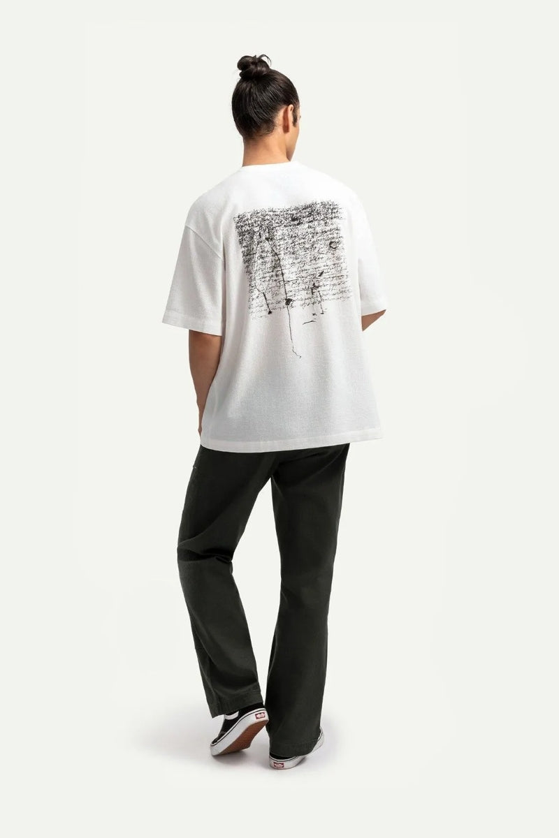 Wholesale,KAFT, KAFT Off White Sketch Design Textured T-Shirt, White, Medium-47-TagM