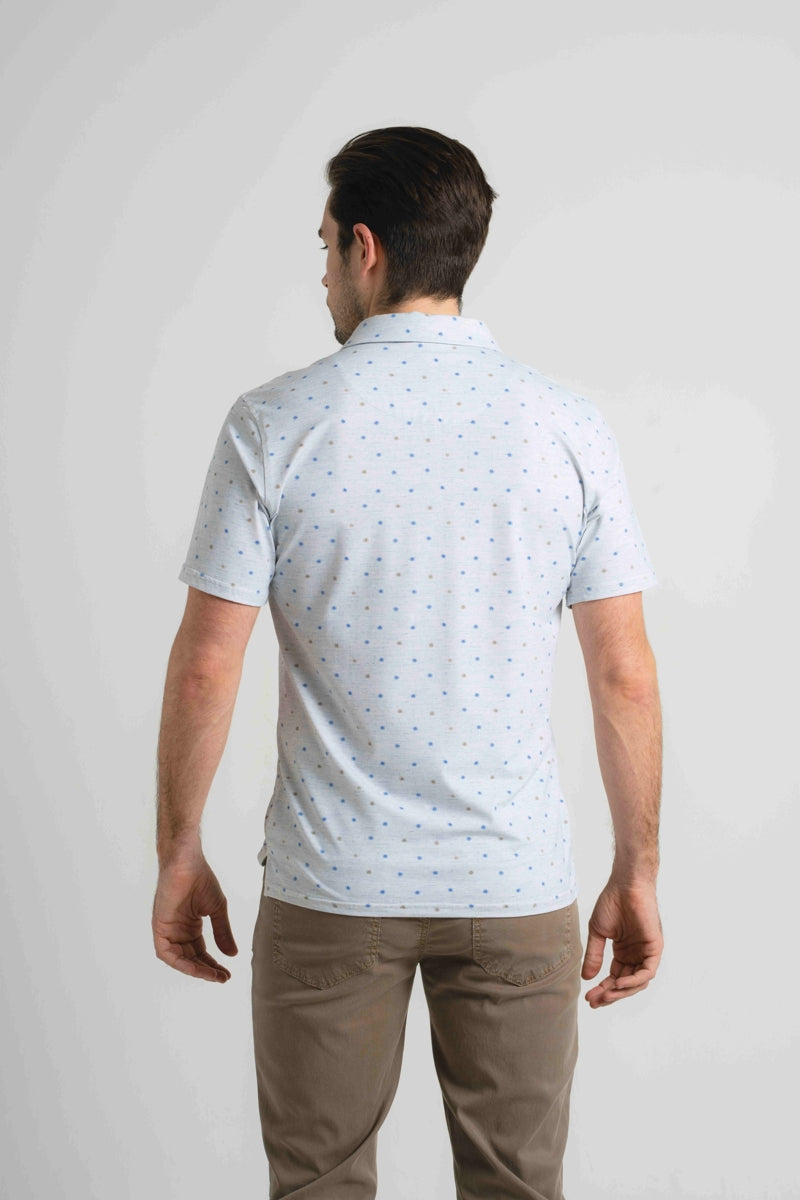 Wholesale,American Heritage, American Heritage Blue Burst Print Performance Polo, Blue, Small-40-TagSMedium-42-TagMLarge-45-TagLExtra Large-48-TagXLExtra Extra Large-52-TagXXL
