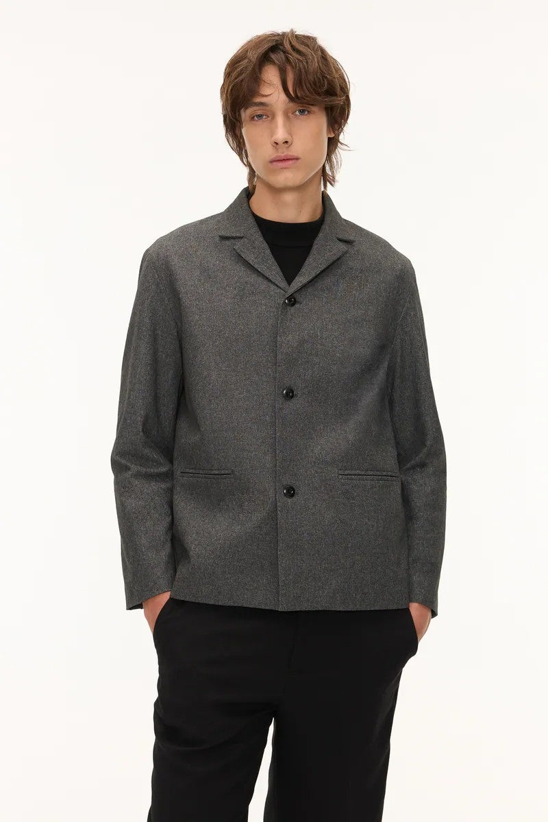Direct From Brand,FYNE, FYNE Dark Grey Water-Repellent Casual Blazer, Grey, Large-47-TagL