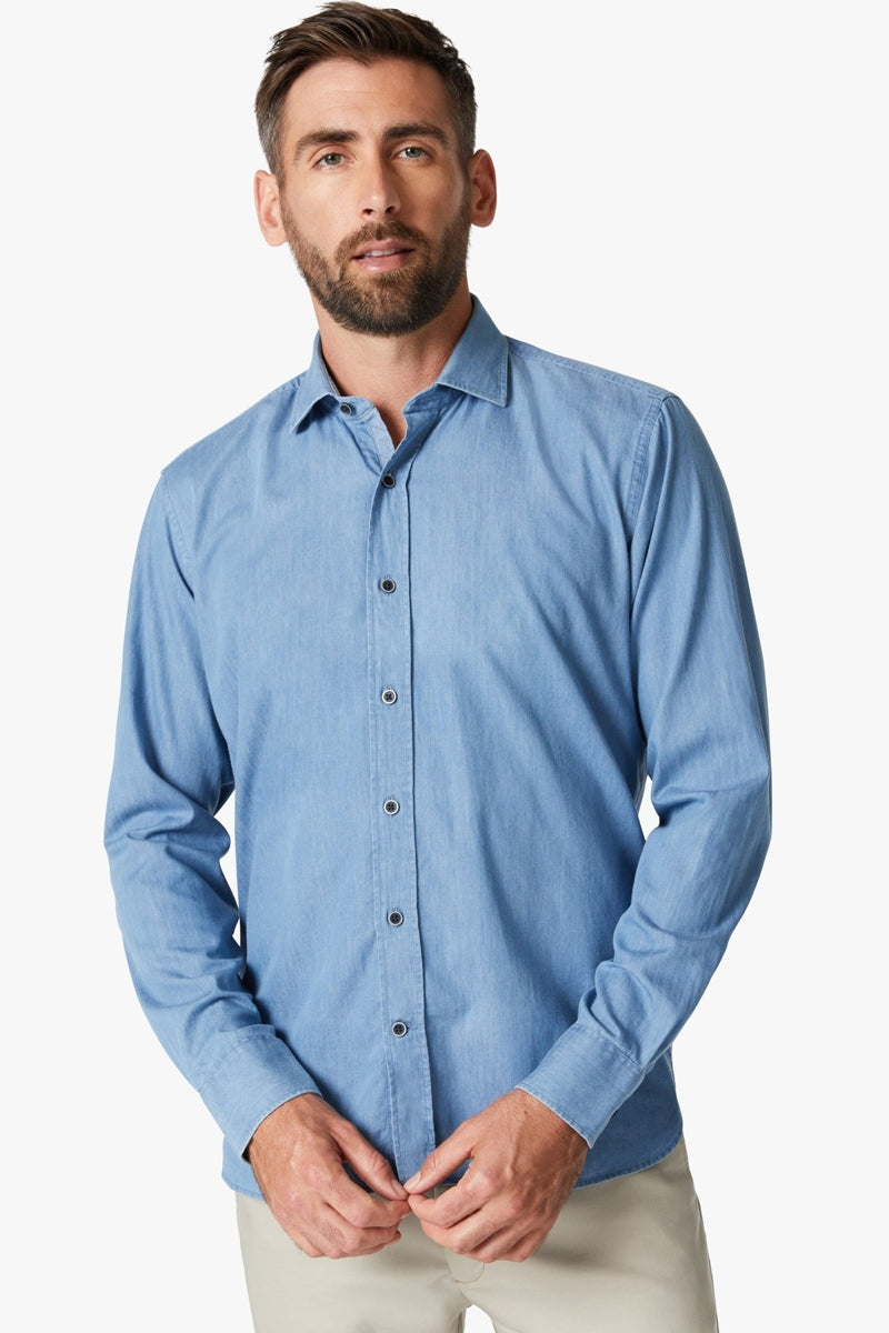 Wholesale,34 Heritage, 34 Heritage Blue Denim Shirt, Blue, Small-40-TagS