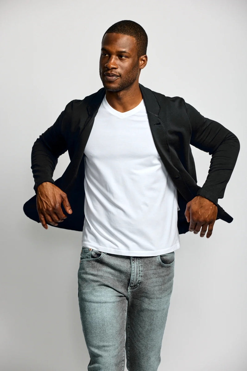 Wholesale,Easy Mondays, Easy Mondays Black Soft Knit Blazer, Black, Small-42-TagSMedium-44-TagMLarge-46-TagLExtra Large-48-TagXLExtra Extra Large-50-TagXXL