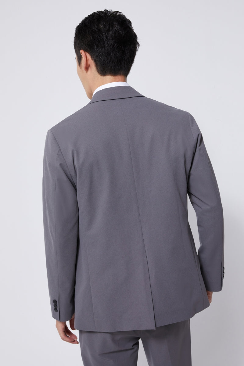 Direct From Brand,FYNE, FYNE Grey Performance Water Repellent Blazer, Grey, Large-44-TagXL
