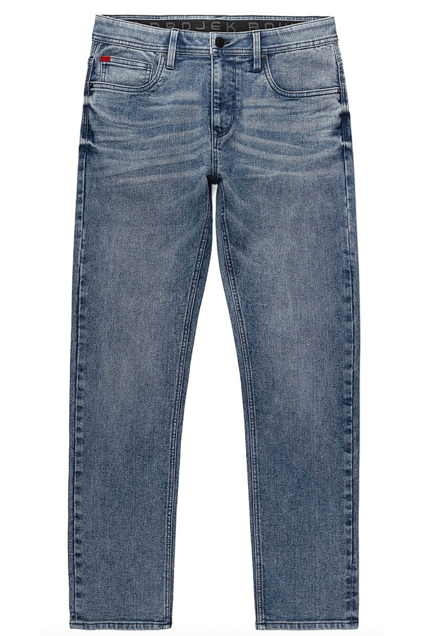 Projek Raw Indigo Wash 5-Pocket Slim Fit Jeans