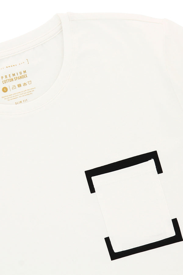 The Shirt Bar White Multi-way Stretch Slim Fit Tee