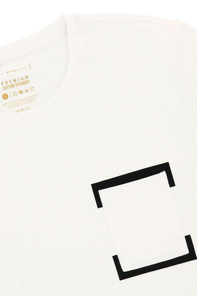 Wholesale,The Shirt Bar, The Shirt Bar White Multi-way Stretch Slim Fit Tee, White, Extra Large-44-TagXL