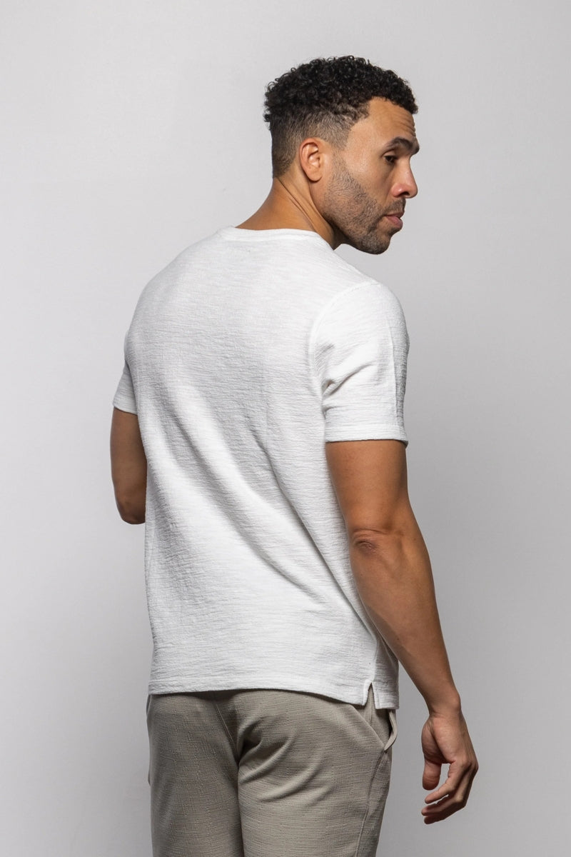 Wholesale,Mason Cruz, Mason Cruz White Textured Knit Tee, White, Extra Large-46-TagXL