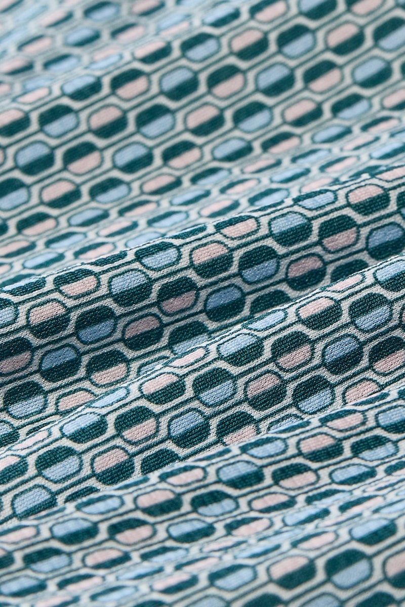 Wholesale,Mizzen + Main, Mizzen + Main Dark Muted Green Geo Print Trim Fit Shirt, Green, Extra Large-49-TagXL