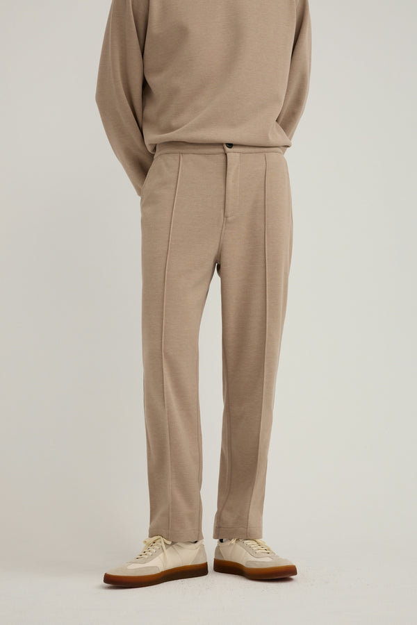 FYNE Tan Pleated Sweatpants