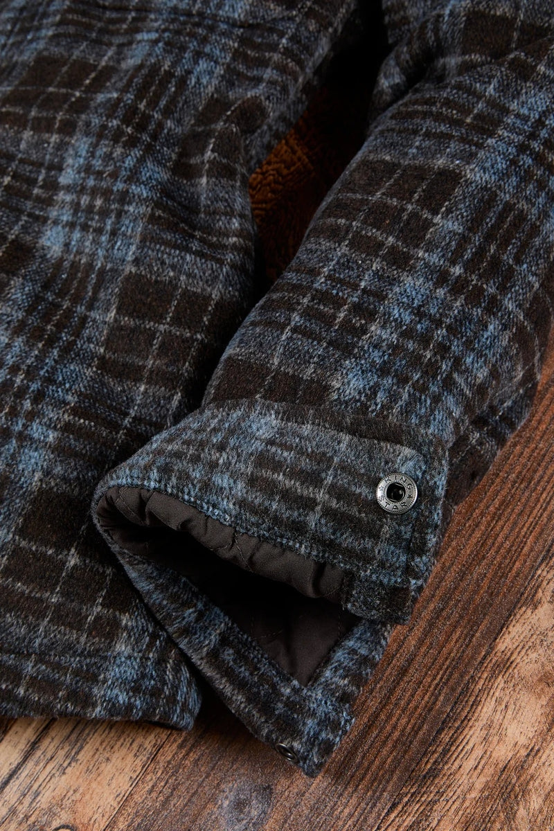 Wholesale,Nicoby Age of Wisdom, Nicoby Age of Wisdom Brown Plaid Flannel Mink Lining Shacket, Brown, Medium-45-TagM