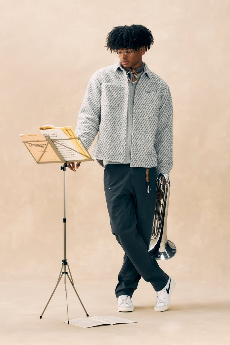 Wholesale,Kuwalla, Kuwalla Grey Jacquard Pattern Rugged Shacket, Grey, Small-42-TagSMedium-44-TagMLarge-46-TagLExtra Large-48-TagXLExtra Extra Large-50-TagXXL