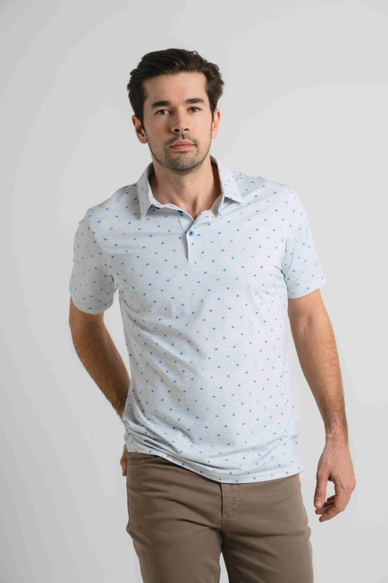 Wholesale,American Heritage, American Heritage Blue Burst Print Performance Polo, Blue, Small-40-TagSMedium-42-TagMLarge-45-TagLExtra Large-48-TagXLExtra Extra Large-52-TagXXL