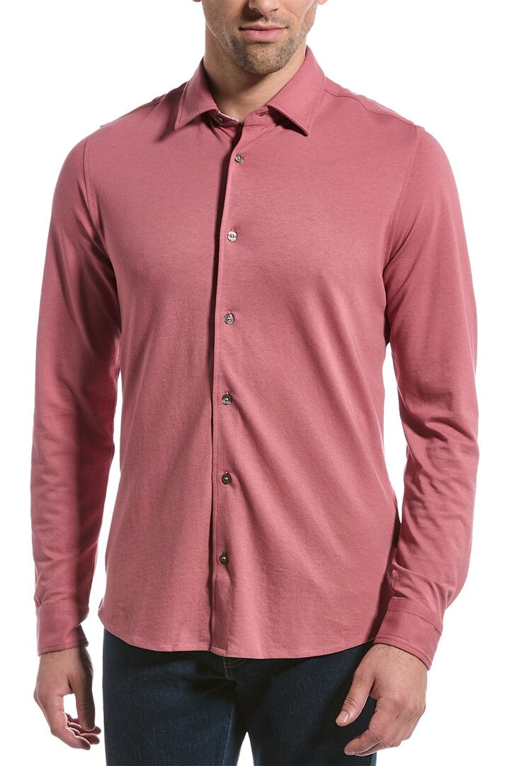 Other,Ted Baker, Ted Baker Pink Rigby Pique Shirt, Pink, Extra Large-46-TagXL