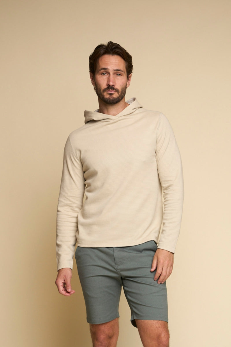 Wholesale,Fundamental Coast, Fundamental Coast Beige Pique Hoodie, Tan, Medium-42-TagMLarge-45-TagLExtra Large-48-TagXLSmall-39-TagS