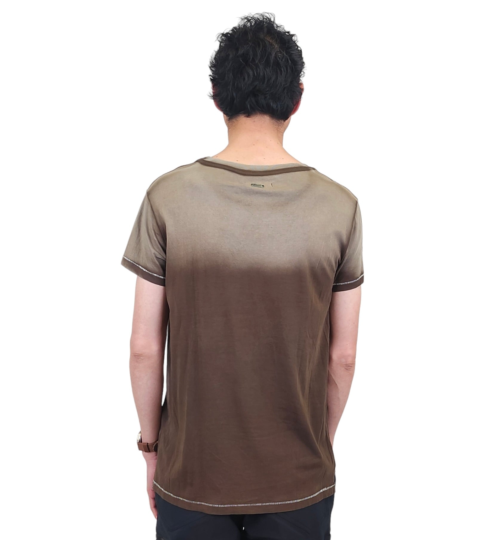 Wholesale,Reese De Luca, Reese De Luca Olive Gradient Short Sleeve T-Shirt, Green, Medium-40-TagM