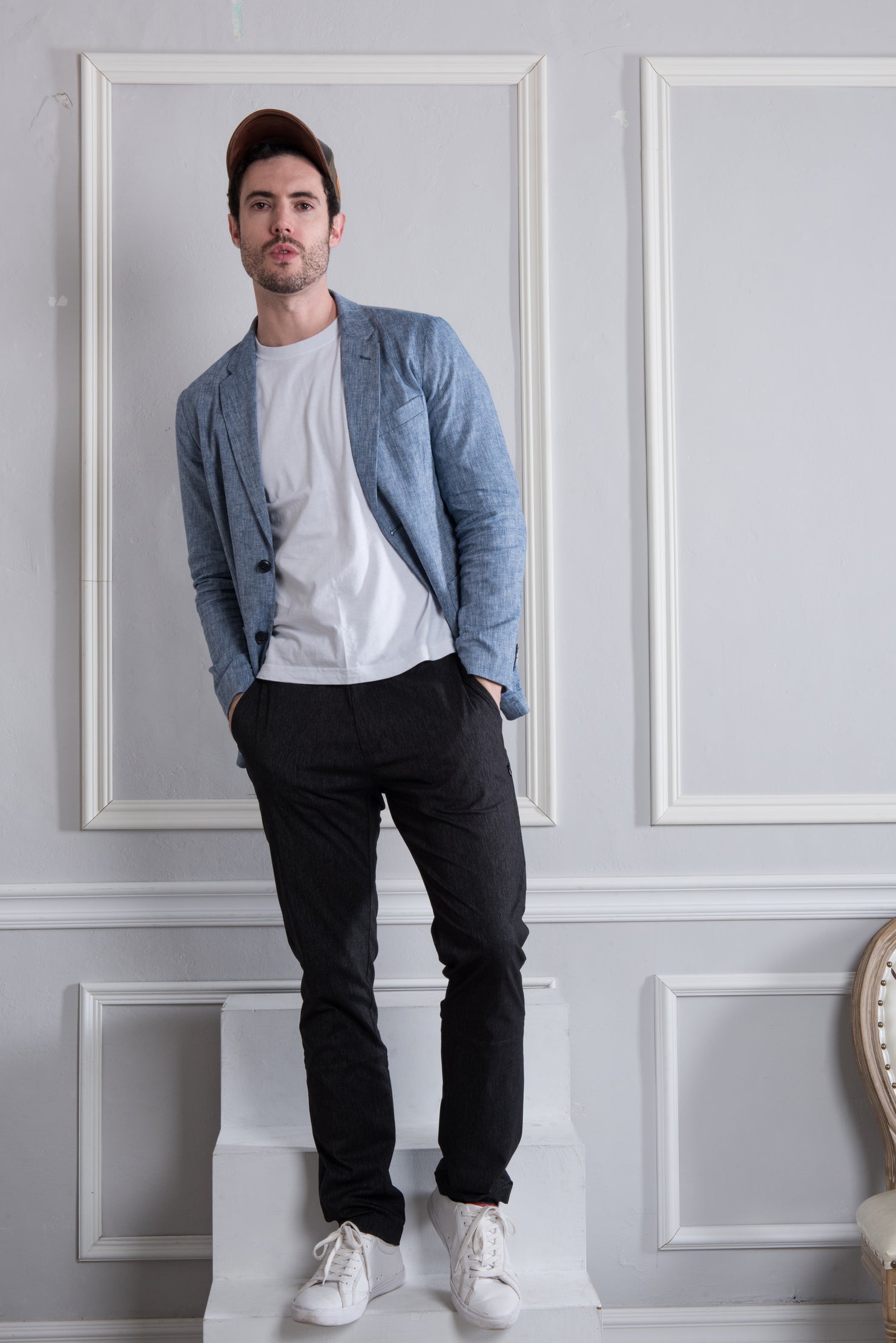 Brand Partner,PROFI, PROFI Grey Black Premium Cool-yarn Multi-pockets Smart Casual Functional Pants, Black, 30W-30L-Tag30