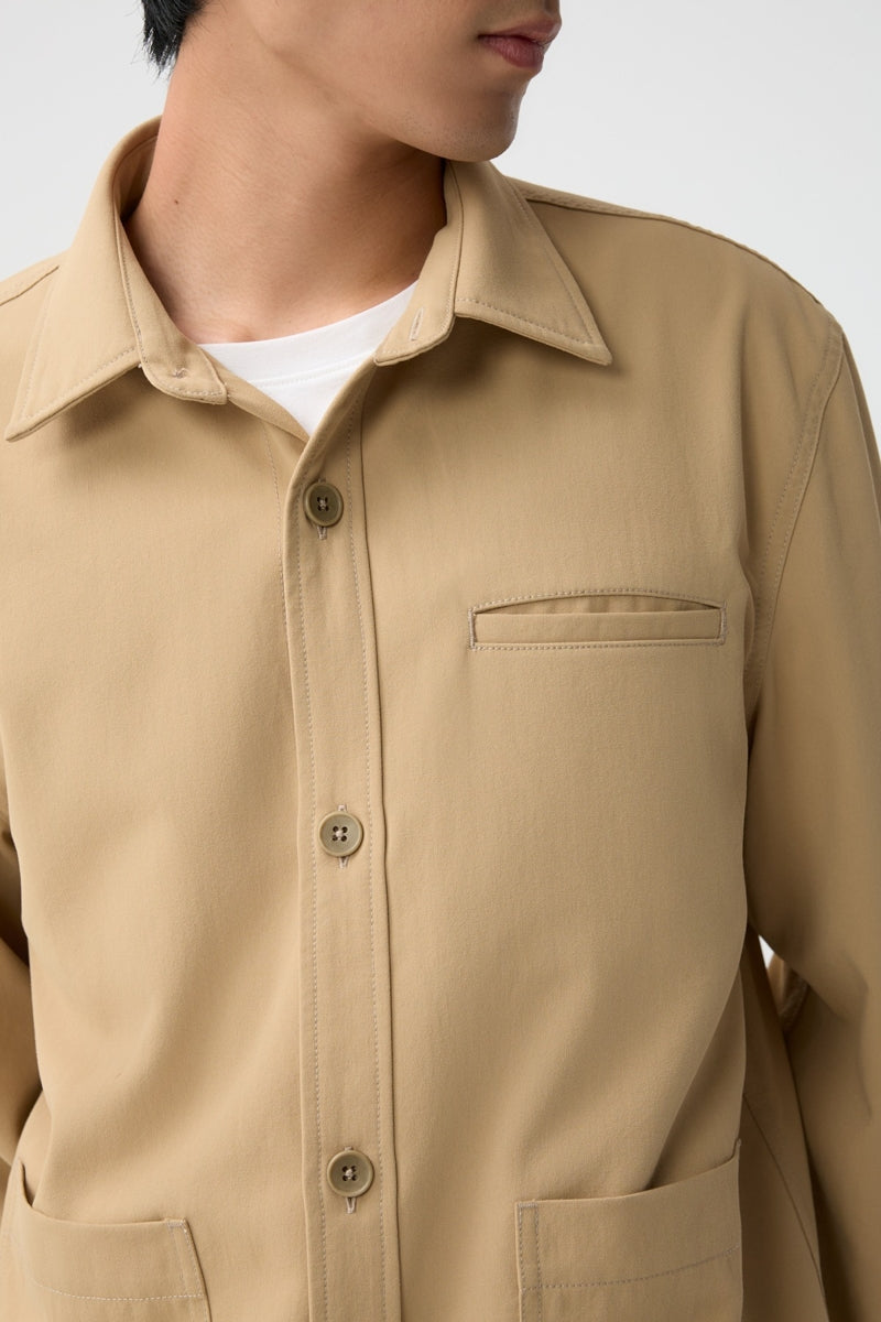 Direct From Brand,FYNE, FYNE Khaki UV Resistant Shacket, Tan, Extra Large-51-TagXL