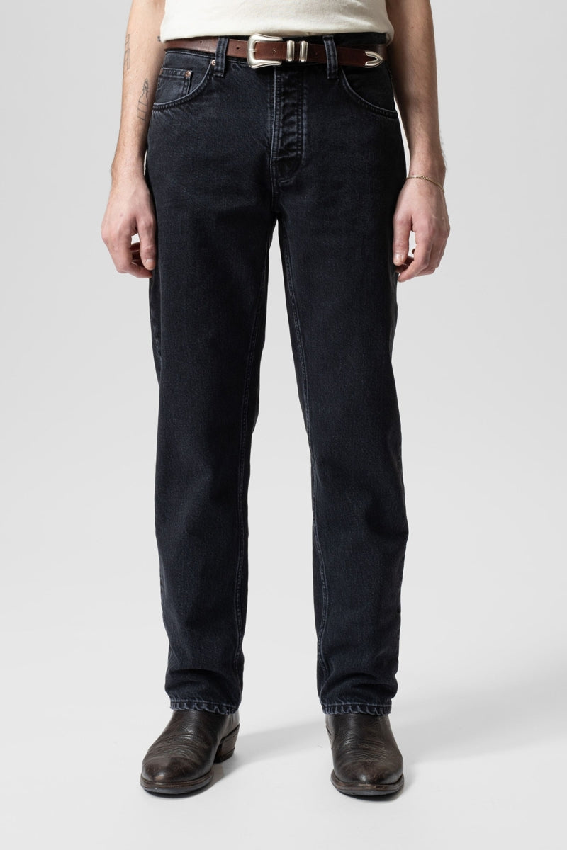 Wholesale,Nudie Jeans, Nudie Jeans Black Vintage Straight Leg Premium Jeans, Black, 30W-30L-Tag30