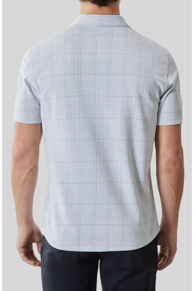 Wholesale,Robert Barakett, Robert Barakett Powder Blue Plaid Knit Shirt, Blue, Extra Large-48-TagXL