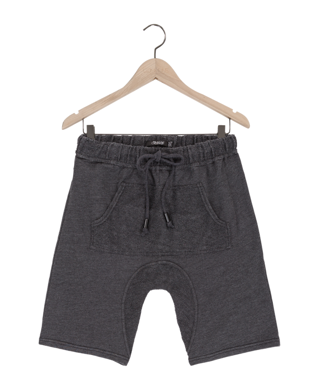 Wholesale,Reese De Luca, Reese De Luca Charcoal French Terry Shorts with Drawstring and Kangaroo Pocket, Grey, 28W-10L-TagS33W-10L-TagM37W-10L-TagXL