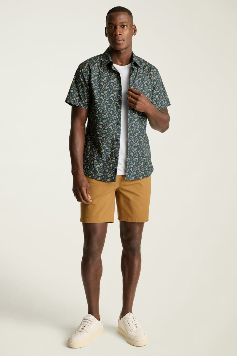 Wholesale,Bonobos, Bonobos Green/Navy Daylight Floral Print Stretch Shirt, Green, Large-46-TagL