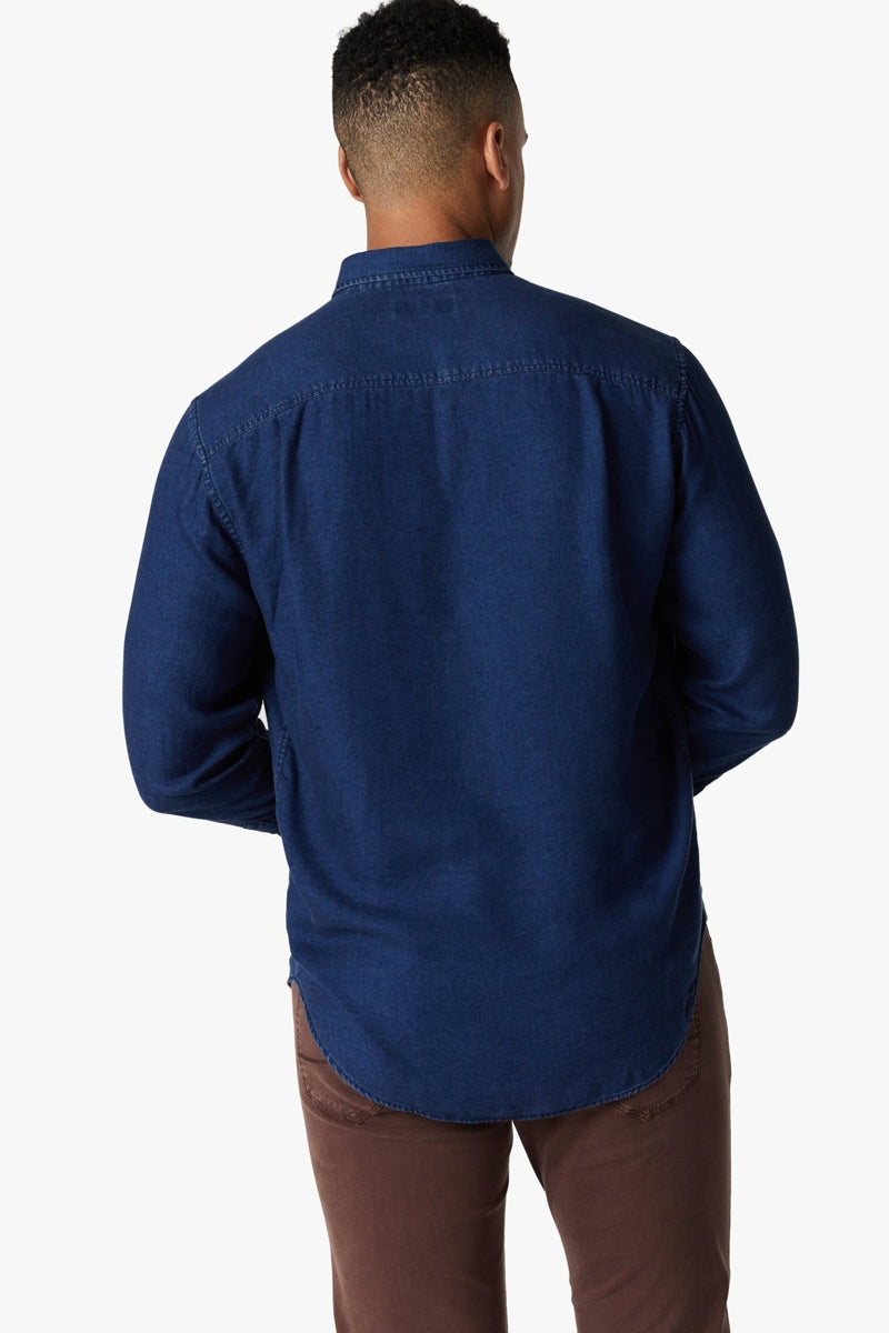 Wholesale,34 Heritage, 34 Heritage Mid Indigo Denim Shirt, Blue, Medium-45-TagM