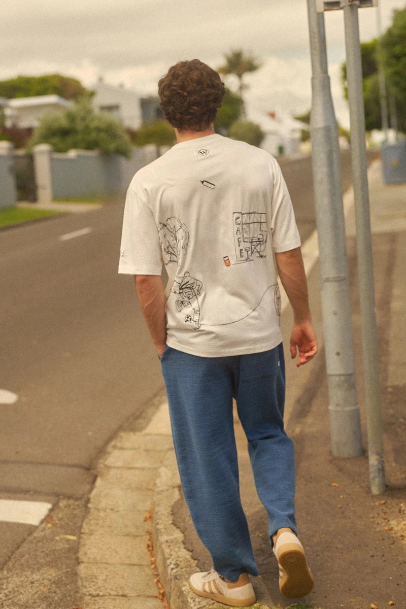 Wholesale,Wax London, Wax London Off White Organic Cotton London Graphic T-Shirt, White, Extra Large-50-TagXL