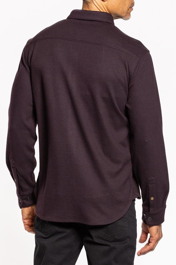 Wholesale,Mason Cruz, Mason Cruz Dark PurpleTwill Button Up Shirt, Purple, Small-42-TagS