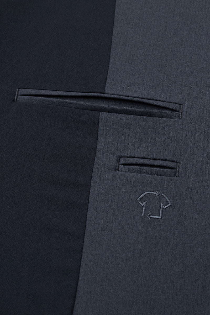 Direct From Brand,FYNE, FYNE Dark Blue Striped Water-Repellent Blazer, Blue, Large-43-TagLExtra Large-45-TagXL