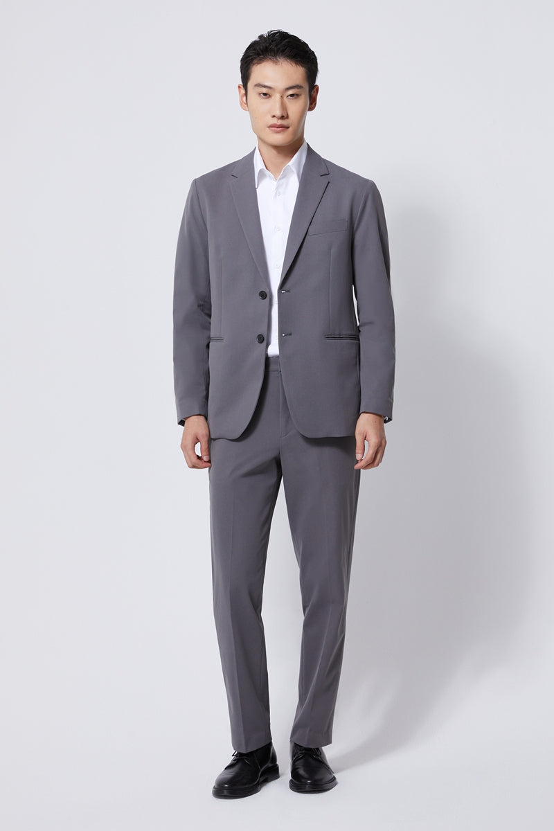 Direct From Brand,FYNE, FYNE Grey Performance Water Repellent Blazer, Grey, Large-44-TagXL