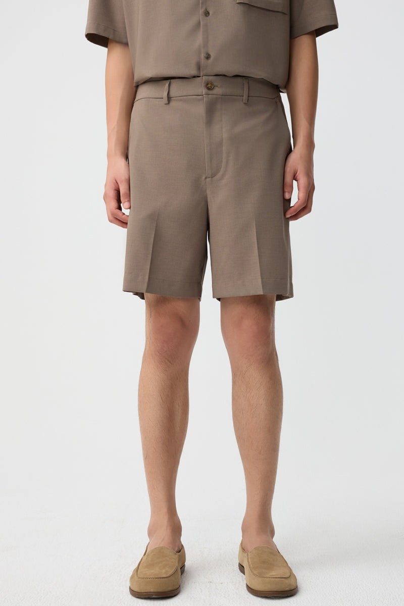 Direct From Brand,FYNE, FYNE Oak Brown Moisture-wicking Shorts, Brown, 36W-6L-TagXL