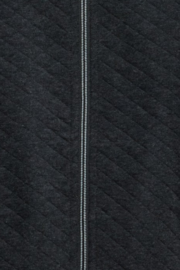 Wholesale,Flag & Anthem, Flag & Anthem Charcoal Heather Quilted Full-zip Mockneck Jacket, Grey, Extra Large-50-TagXL