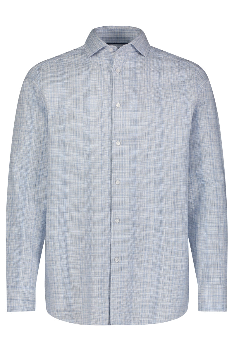 Wholesale,Luchiano Visconti, Luchiano Visconti Blue/White Tri Color Basket Weave Shirt, Blue, Large-47-TagL