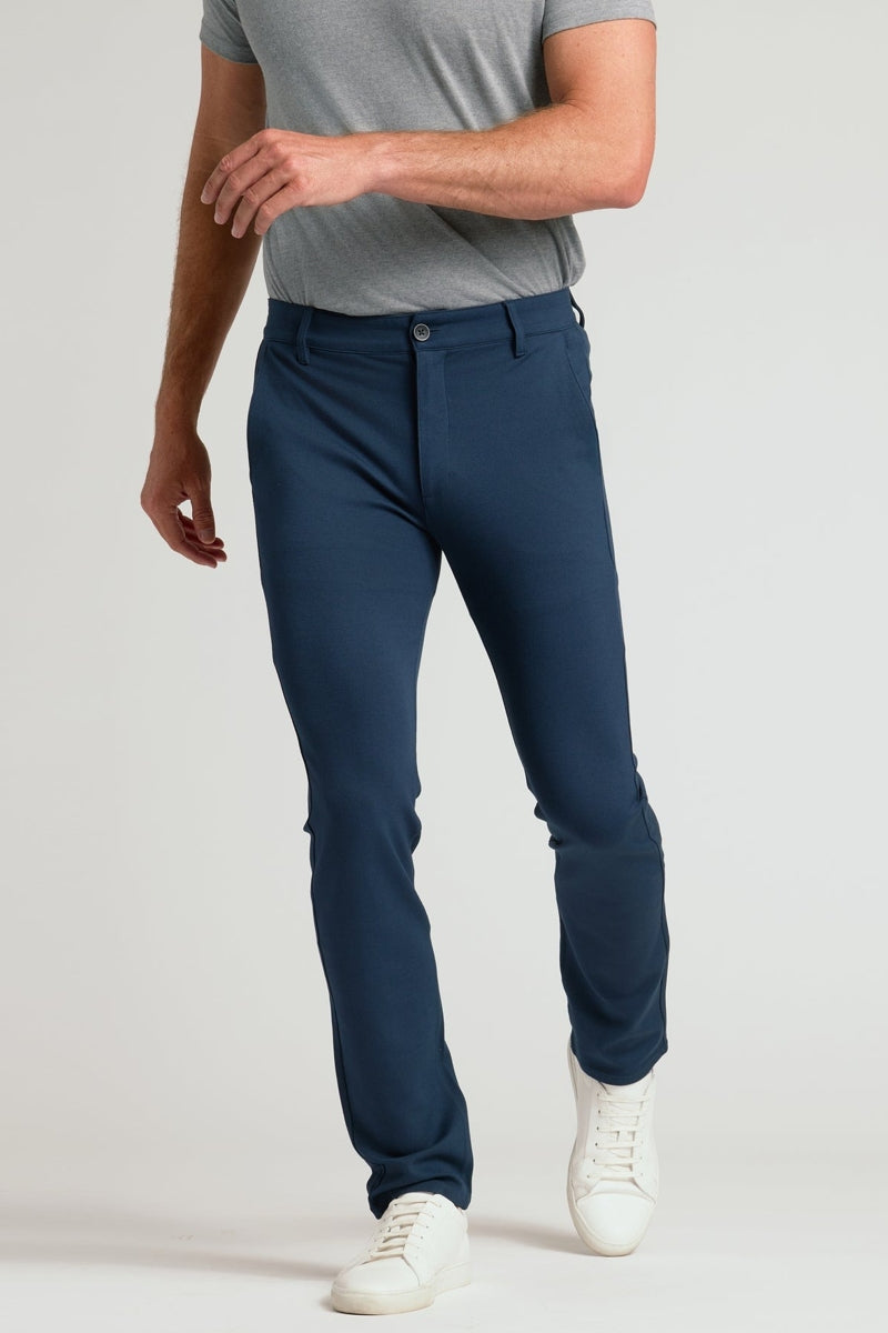 Wholesale,True Classic, True Classic Navy Ultra Stretch Knit Chino Pants, Blue, 32W-32L-Tag32