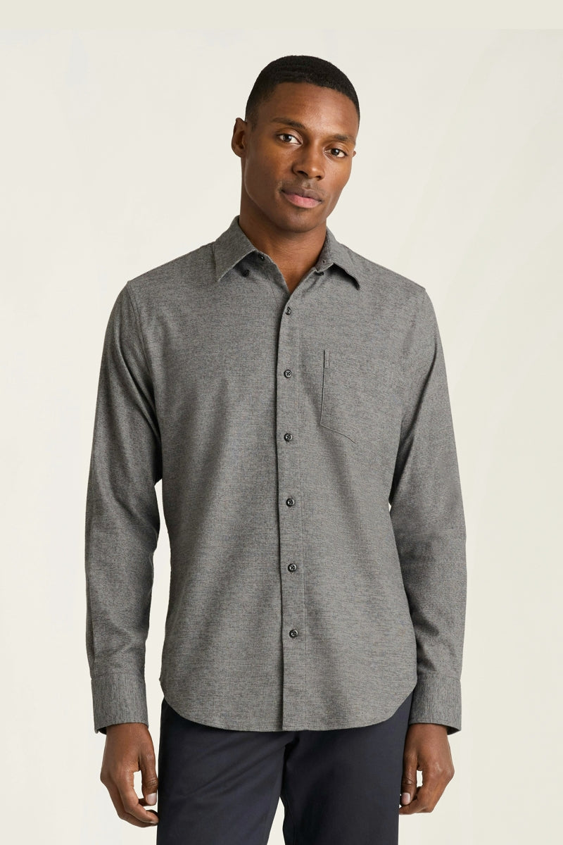 Wholesale,Bonobos, Bonobos Dark Grey Dobby Houndstooth Flannel Slim Fit Shirt, Grey, Extra Large-49-TagXL