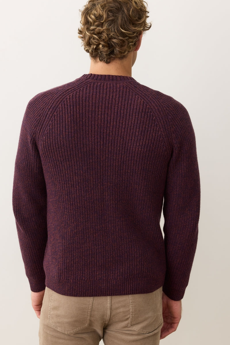 Wholesale,Marine Layer, Marine Layer Sangria Textured Merino Wool Blend Sweater, Purple, Extra Large-48-TagXL
