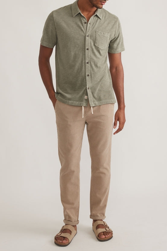 Marine Layer Green Vintage Heavy Slub Short Sleeve Shirt