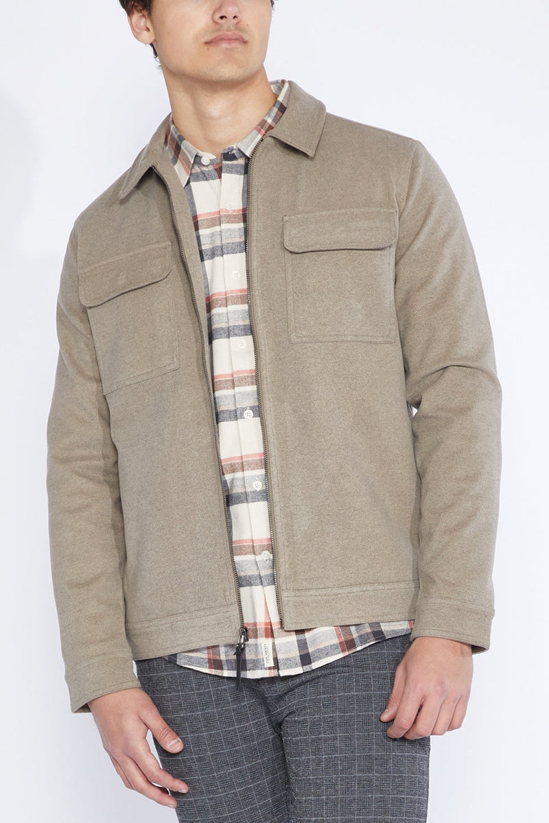 Wholesale,Civil Society, Civil Society Heather Khaki Trucker Jacket, Tan, Large-46-TagL