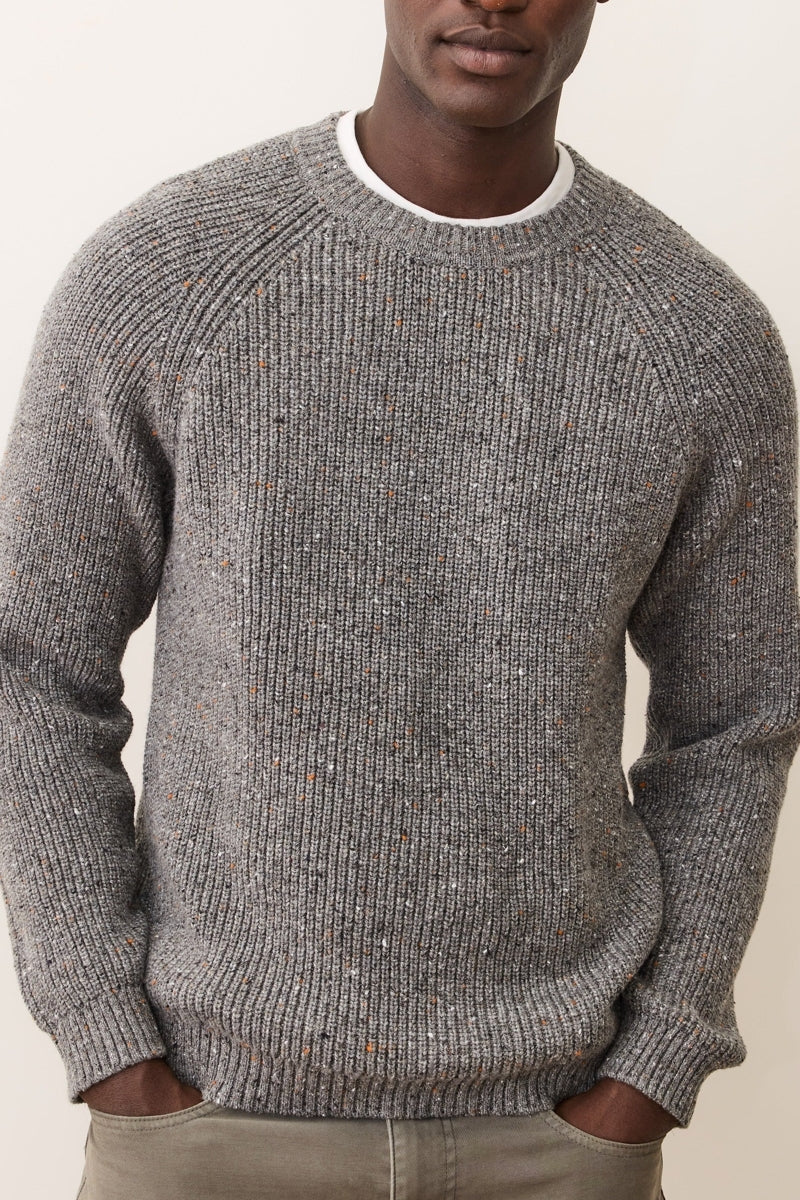 Wholesale,Marine Layer, Marine Layer Grey Textured Merino Wool Blend Sweater, Grey, Large-46-TagL