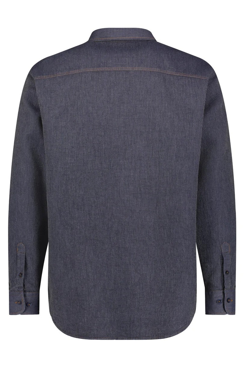 Wholesale,American Heritage, American Heritage Steel Vintage Washed Navy Waffle Long Sleeve Shirt, Blue, Small-42-TagSMedium-45-TagMLarge-48-TagLExtra Large-51-TagXL